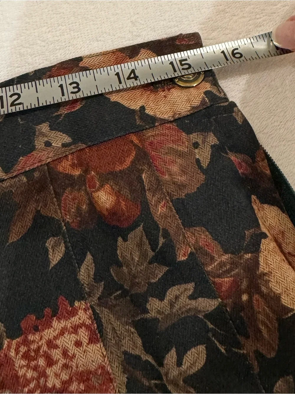 VTG Women’s Jacket & Skirt Set Floral Fall Colors Office Dinner SZ 14